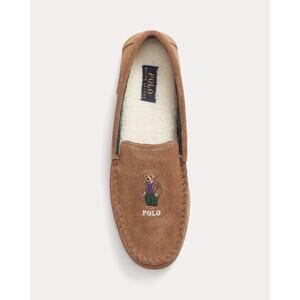 Ralph Lauren Polo Brenan Maddison Bear Moccasin Slippers Men's Size 9 Women 11